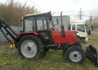 Трактор Беларус 920 мтз с бульдозерным отвалом и барой2012